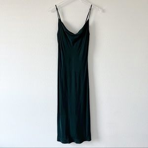 Zara green slip dress